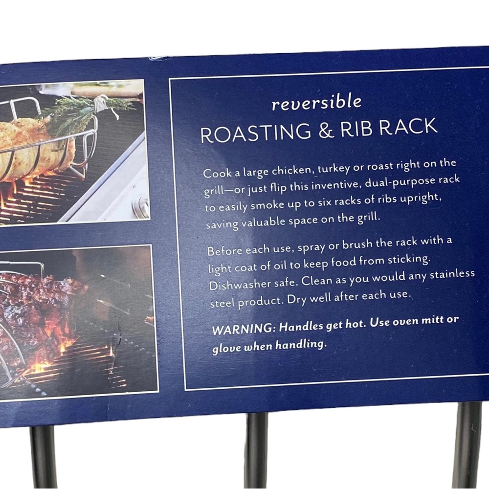 Sur La Table Reversible Roasting And Rib Rack NEW - Picture 5 of 5